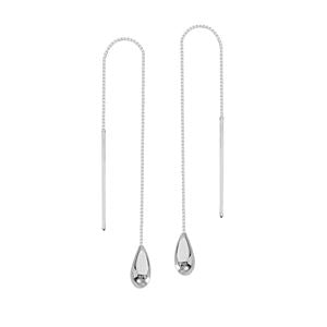 14K PEAR DROP THREADER EARRINGS