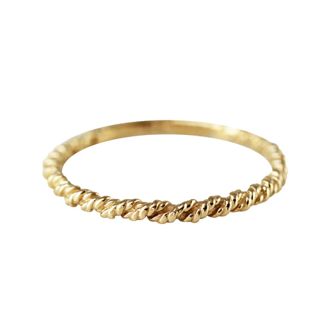 14K GOLD ROPE RING