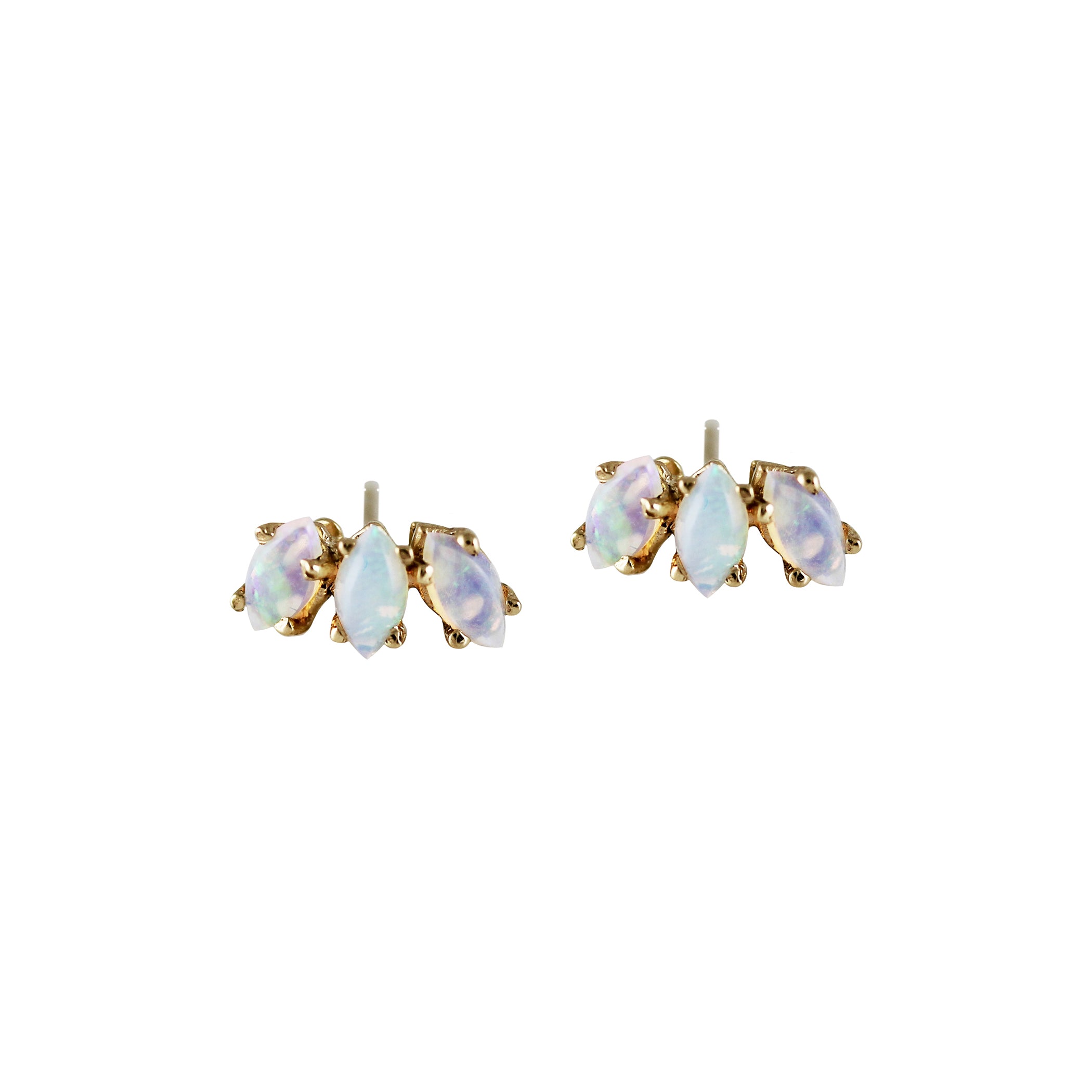MARQUISE FAN OPAL STUD