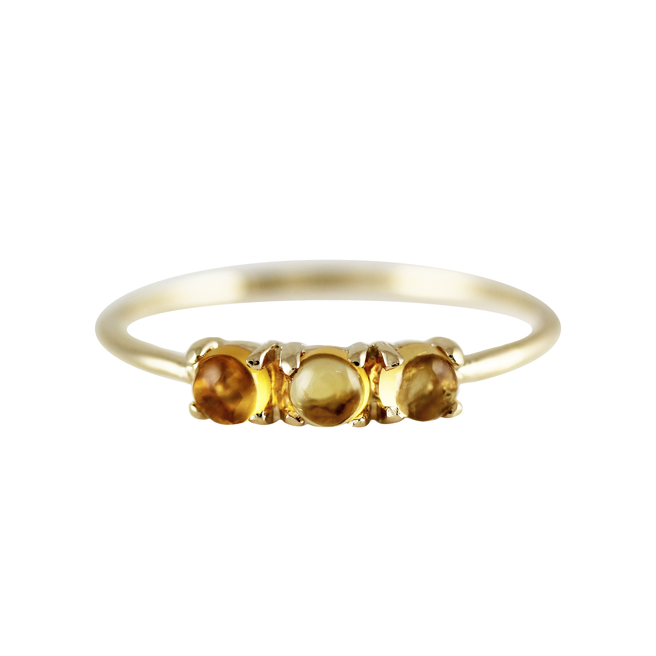 MEDIUM TRIO CITRINE RING