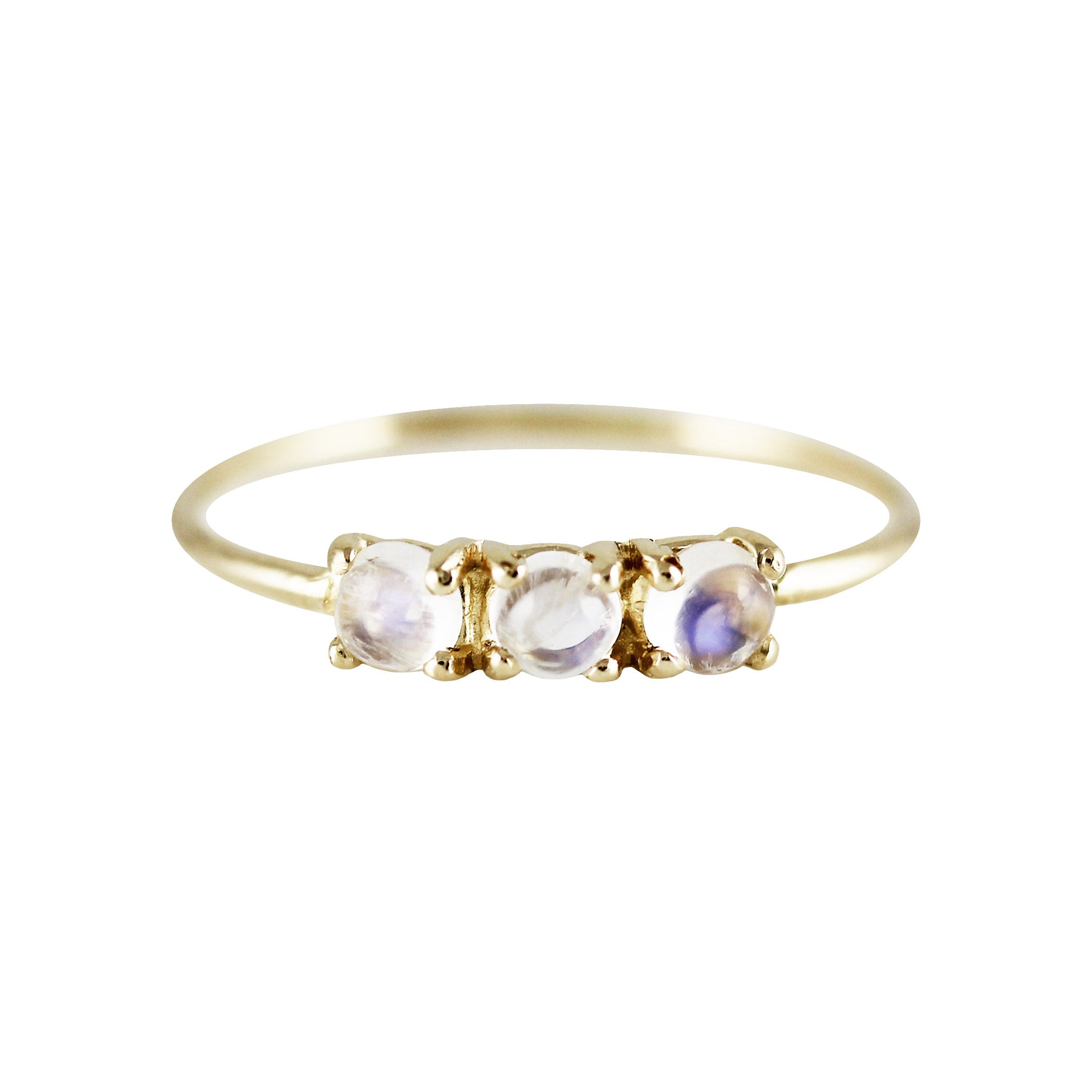 MEDIUM TRIO MOONSTONE RING