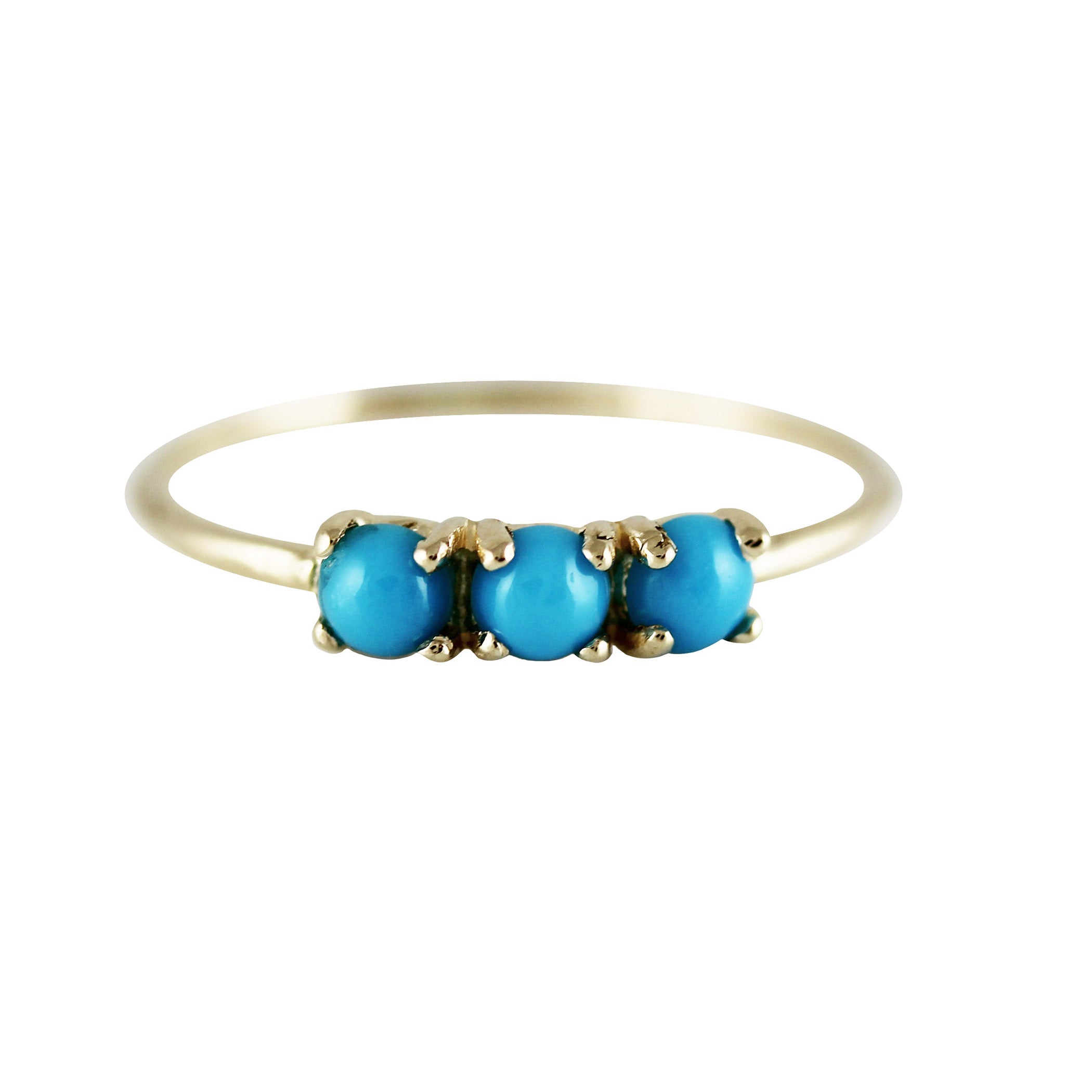 MEDIUM TRIO TURQUOISE RING