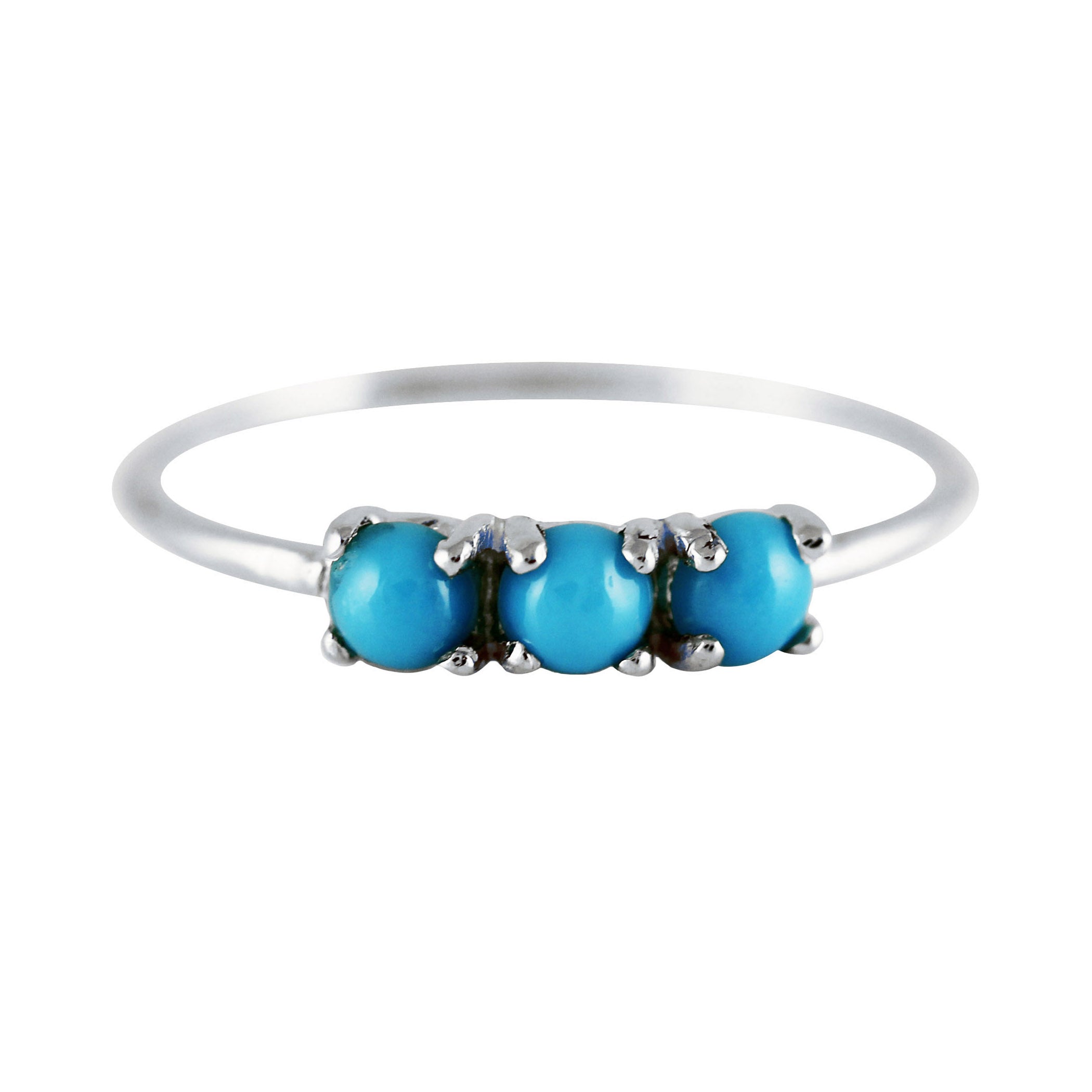 SILVER MEDIUM TURQUOISE RING