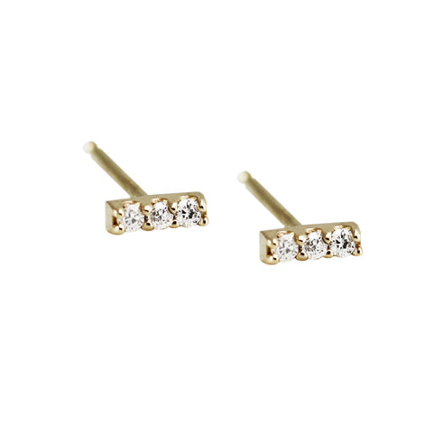 14K DIAMOND PAVE "V" HUGGIES