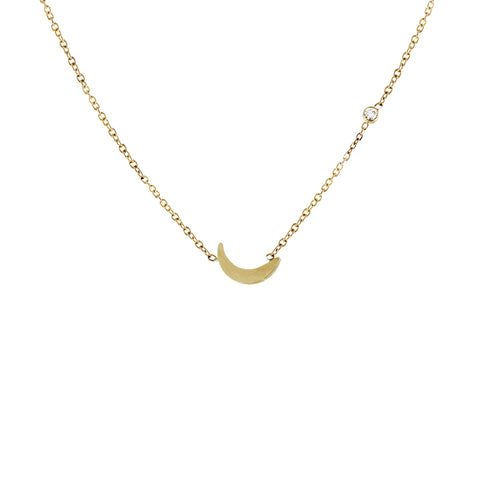 14K TINY PEACE SIGN NECKLACE