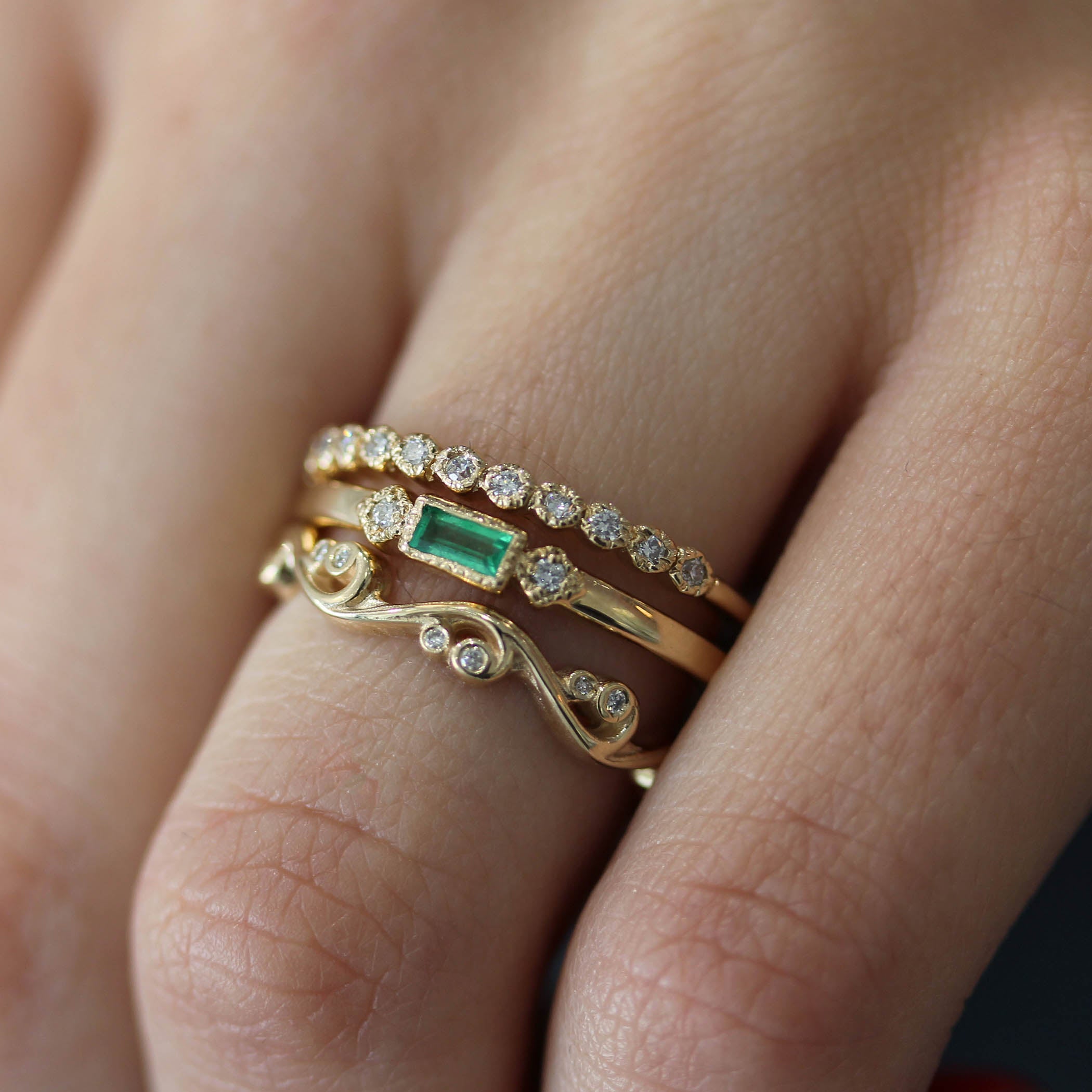 14K CAMILLES EMERALD BAND