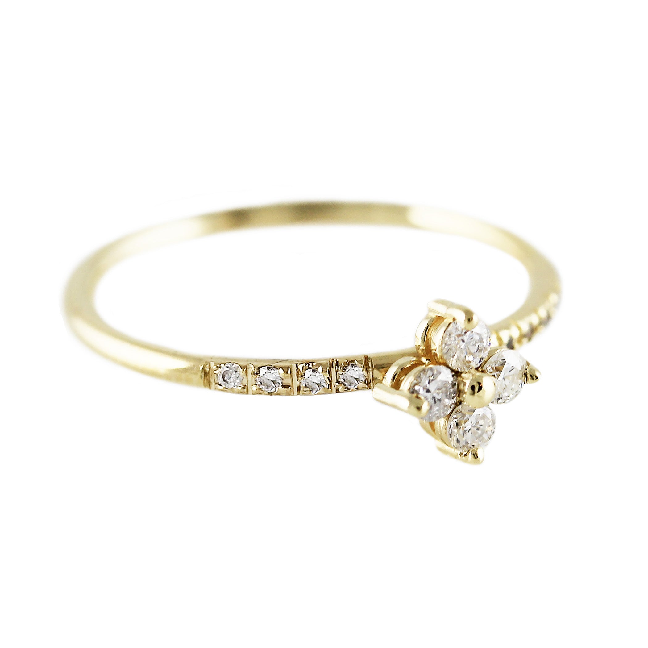 PETITE WHITE CLOVER RING