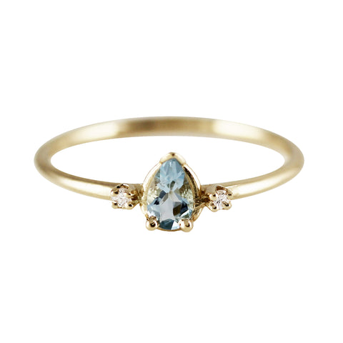 SILVER PRINCESS OPAL WITH DIAMONDS RING