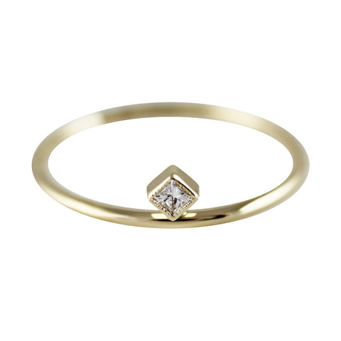 THREE SQUARES EMERALD RING