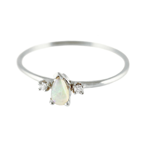 KAYLEE WHITE TOPAZ SILVER RING