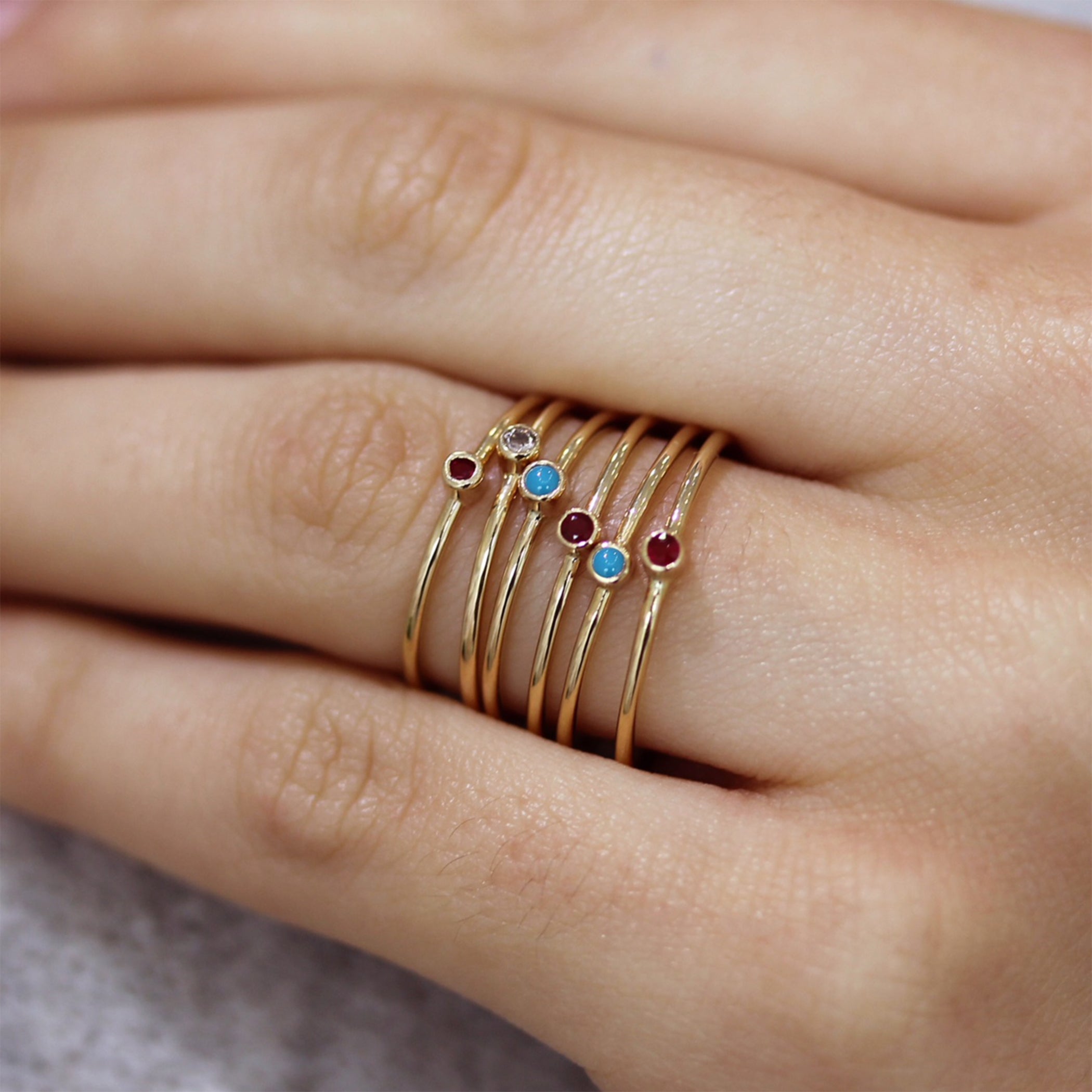 14K SINGLE TURQUOISE RING