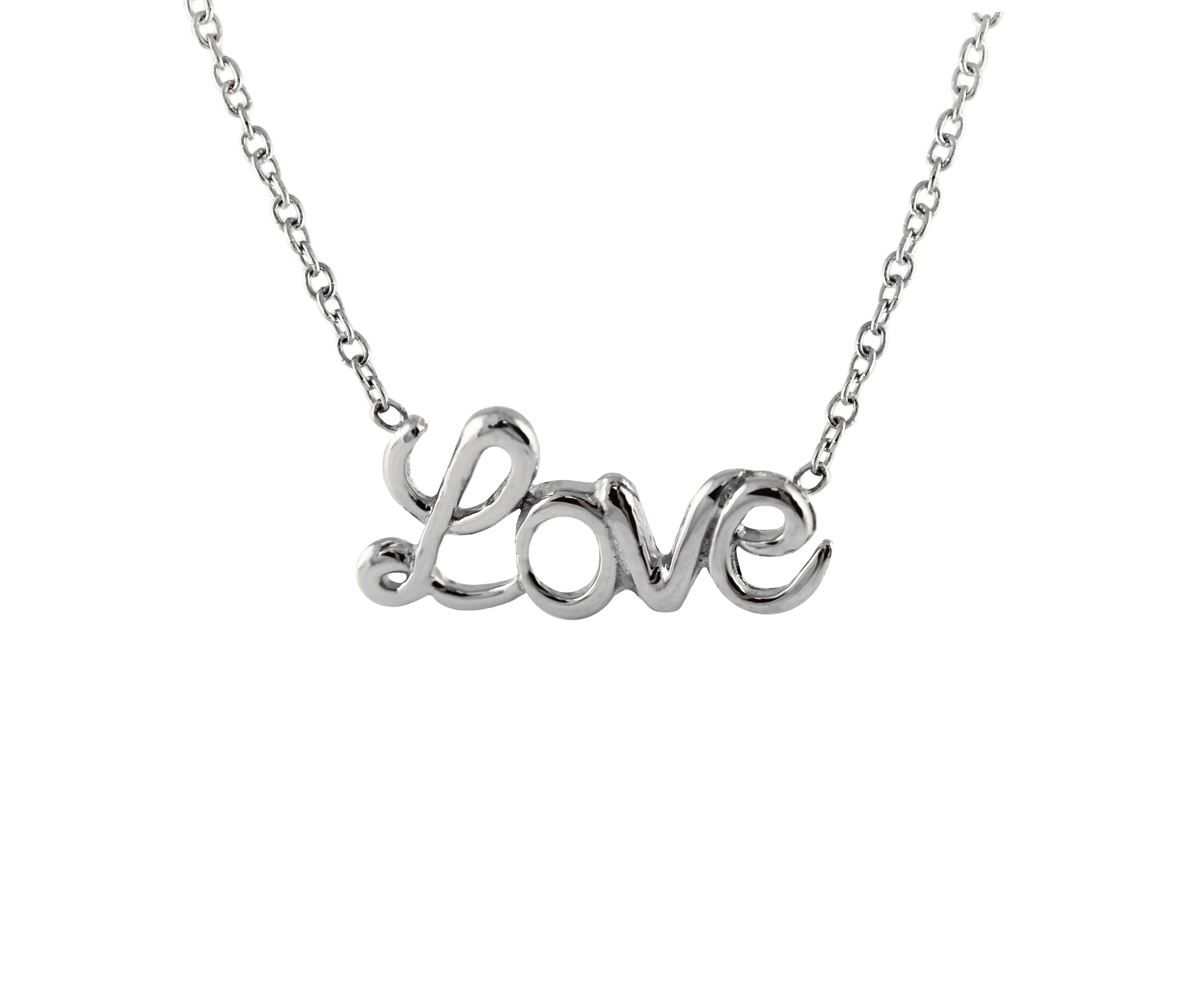 14K LOVE SCRIPT NECKLACE