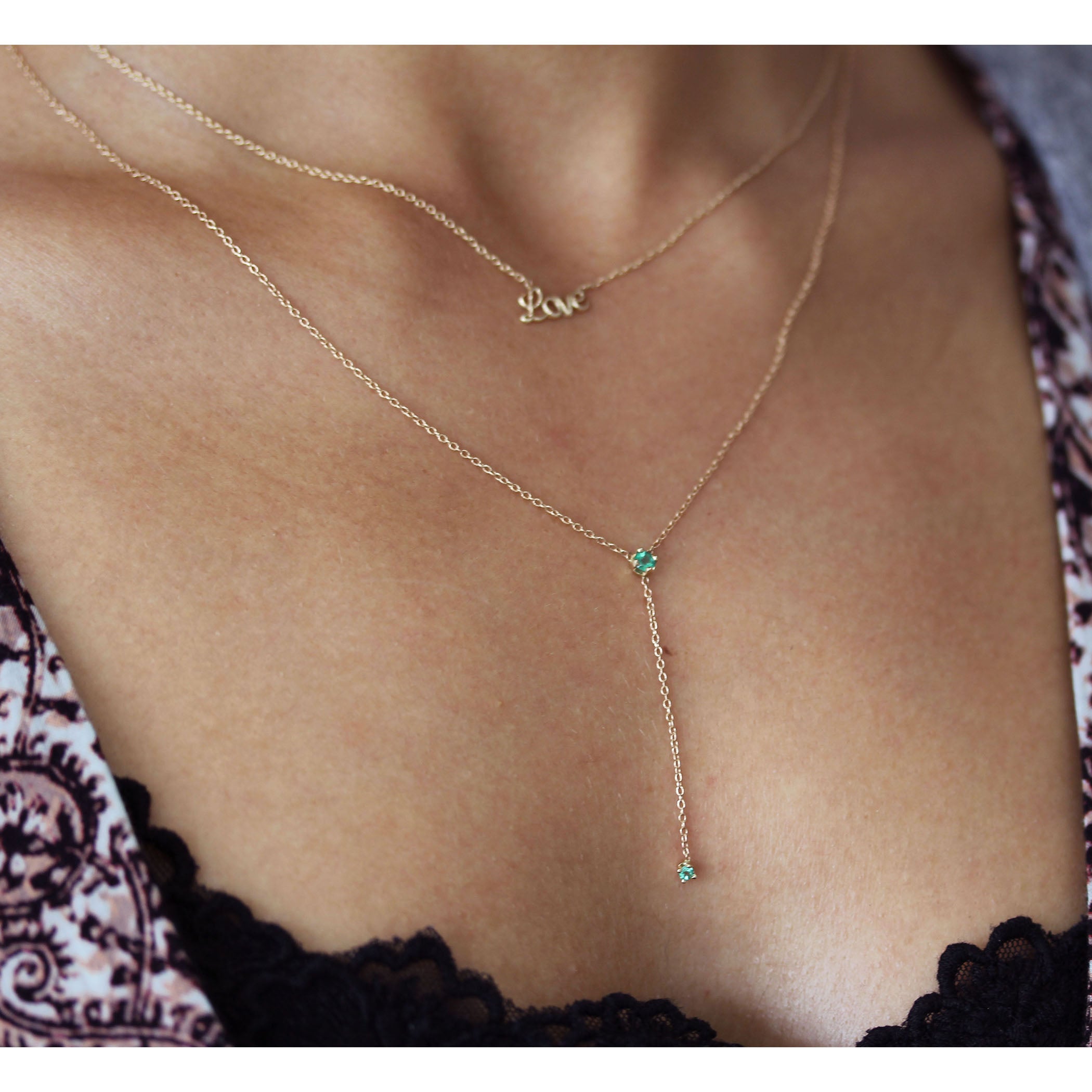 14K LOVE SCRIPT NECKLACE