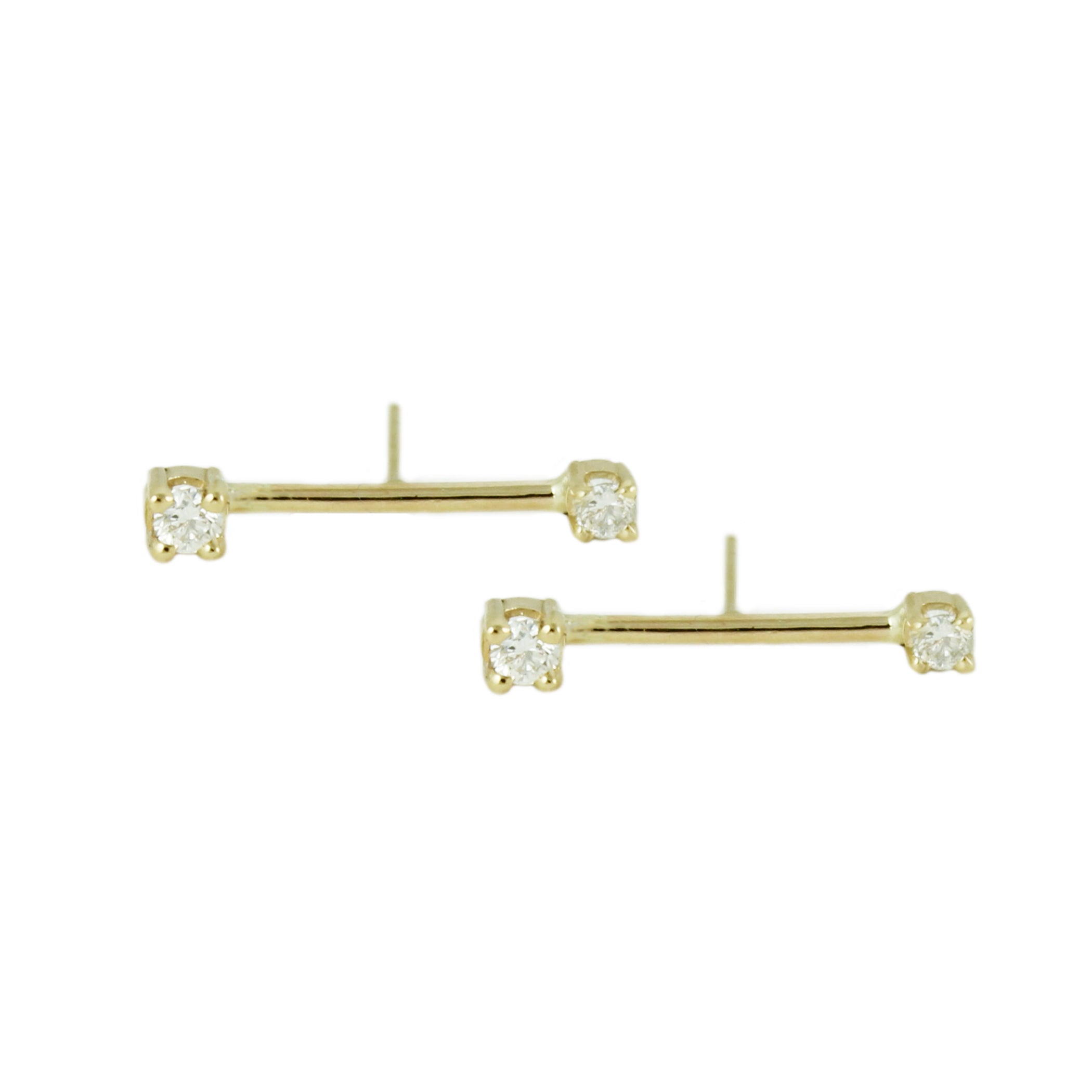 SHORT STAPLE WITH DIAMOND STUDS