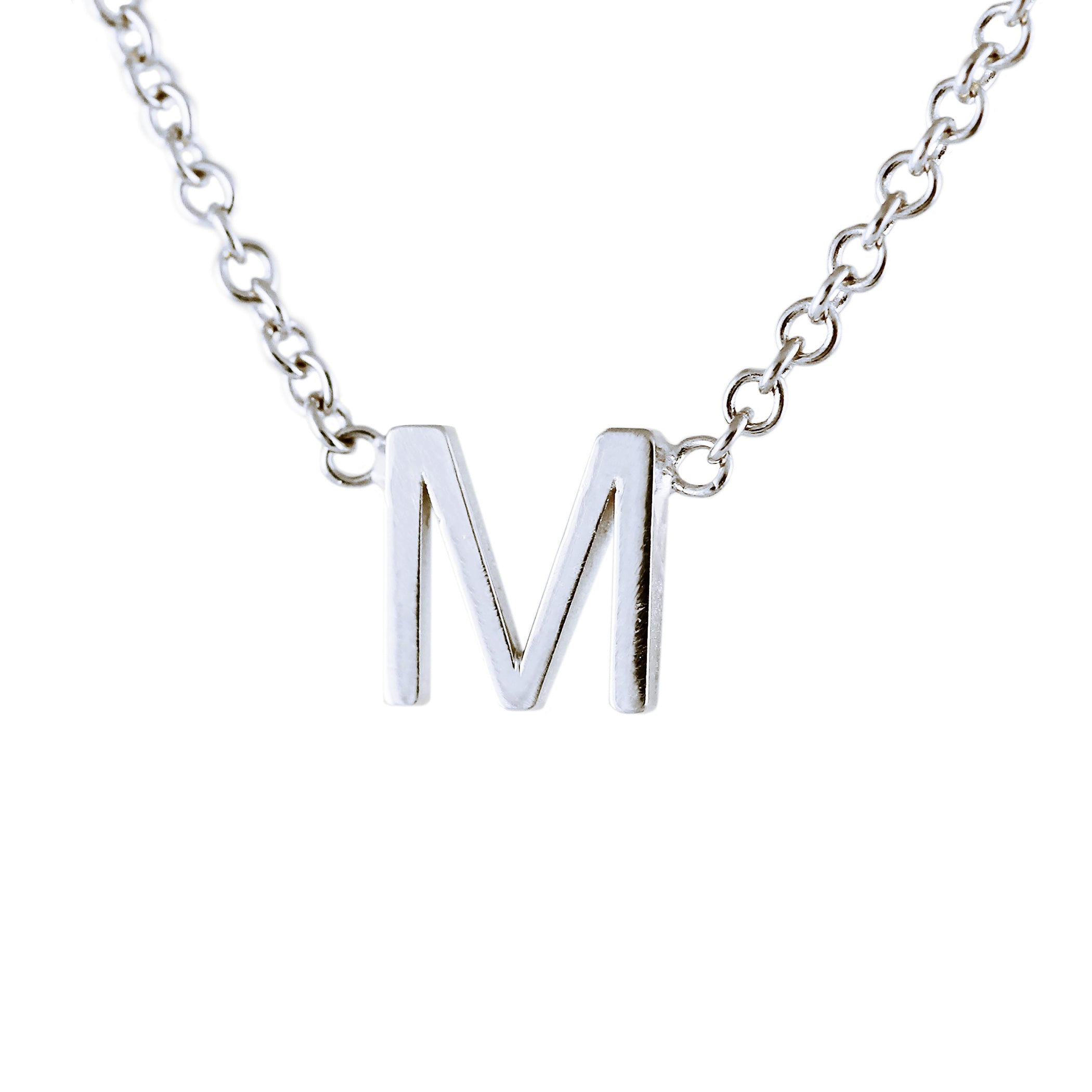 SILVER INITIAL NECKLACE