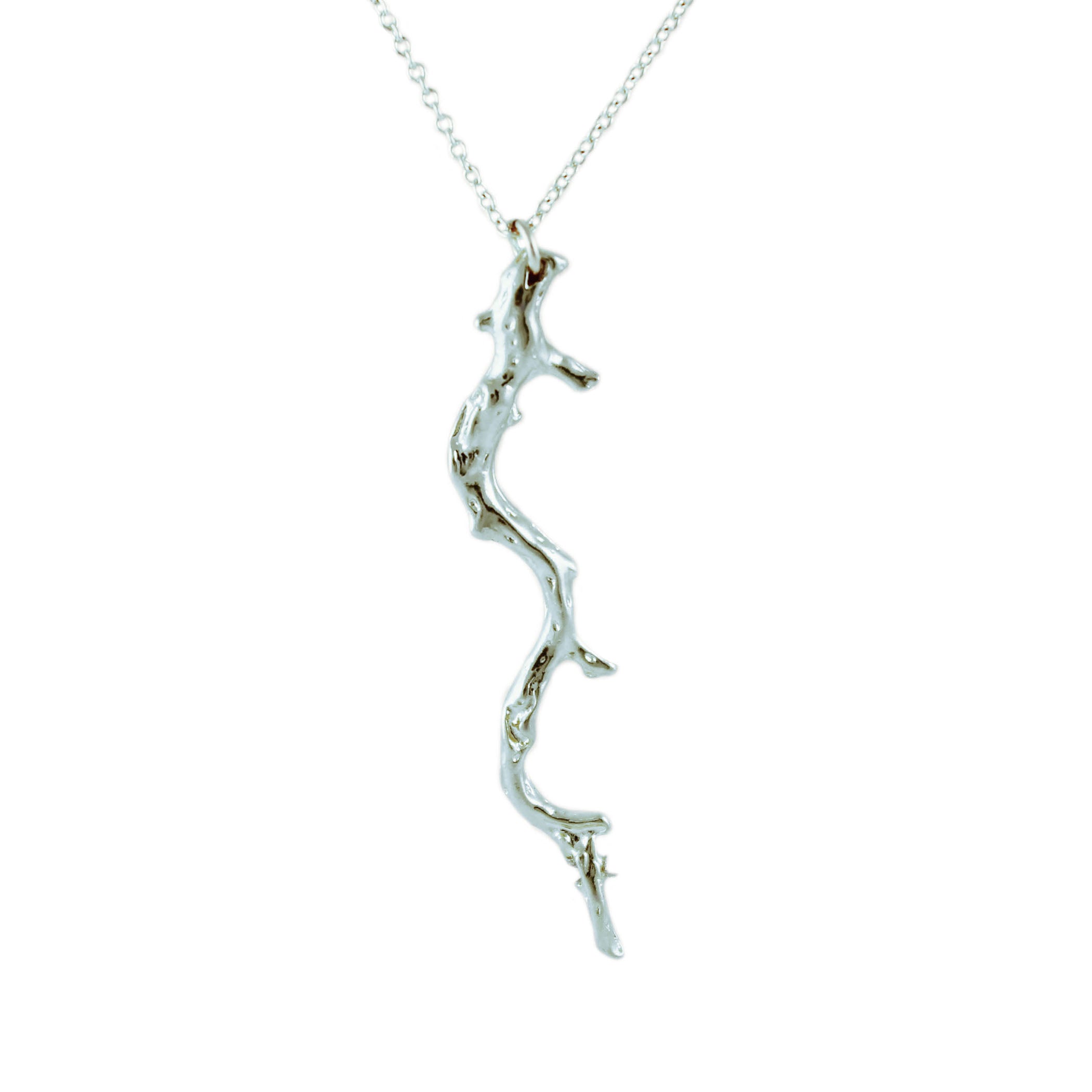 SILVER TWIG NECKLACE