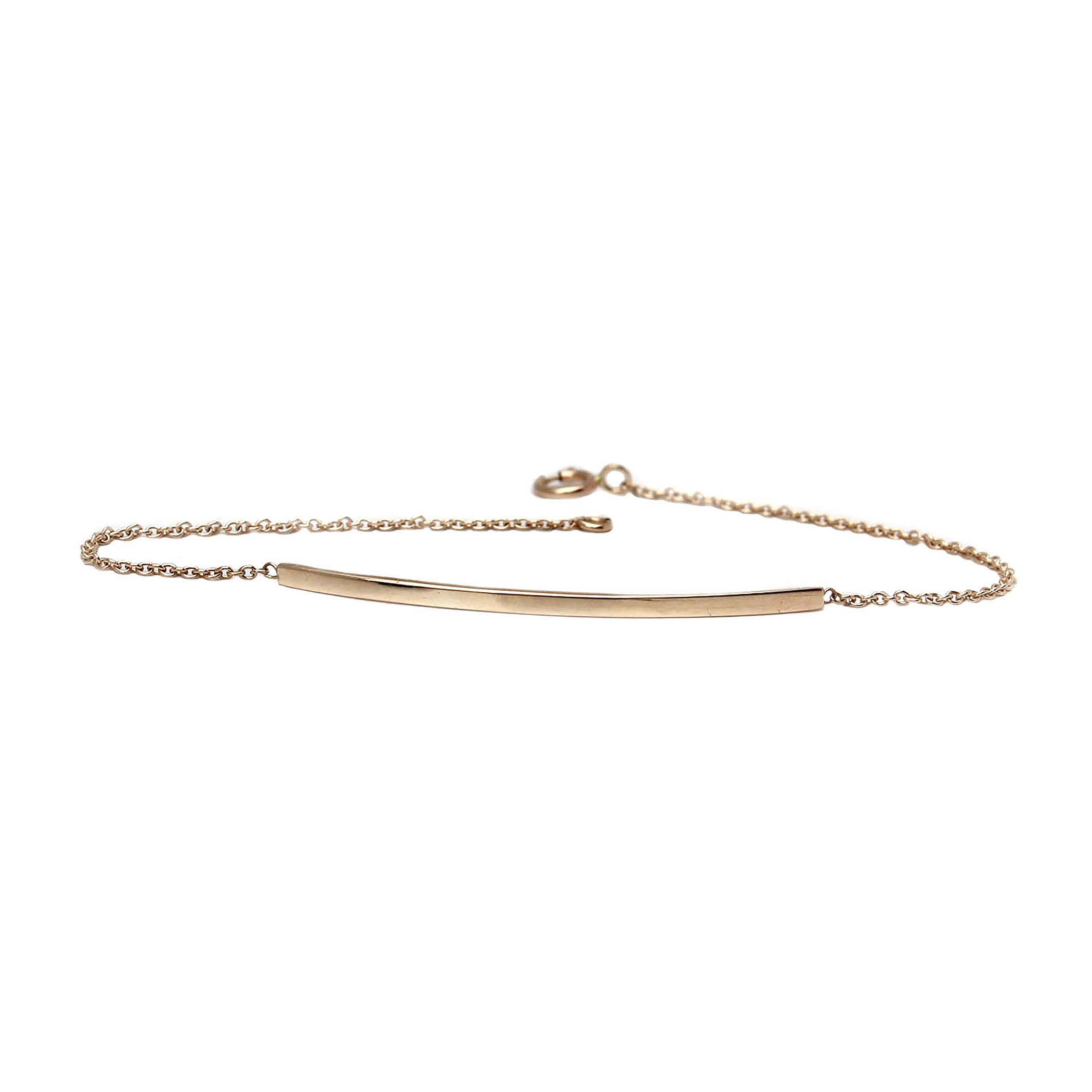 14K SLIM BAR BRACELET