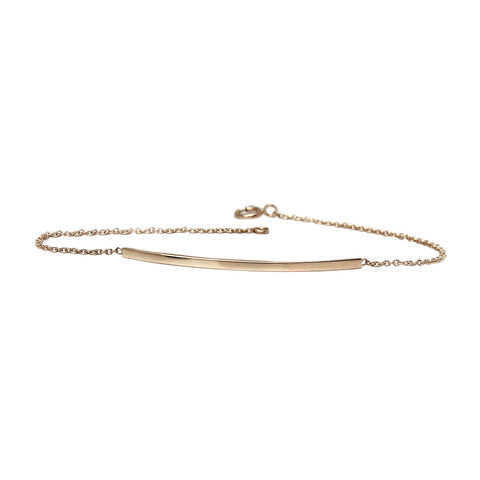 14K PETITE BEZEL SET WHITE DIAMOND BRACELET