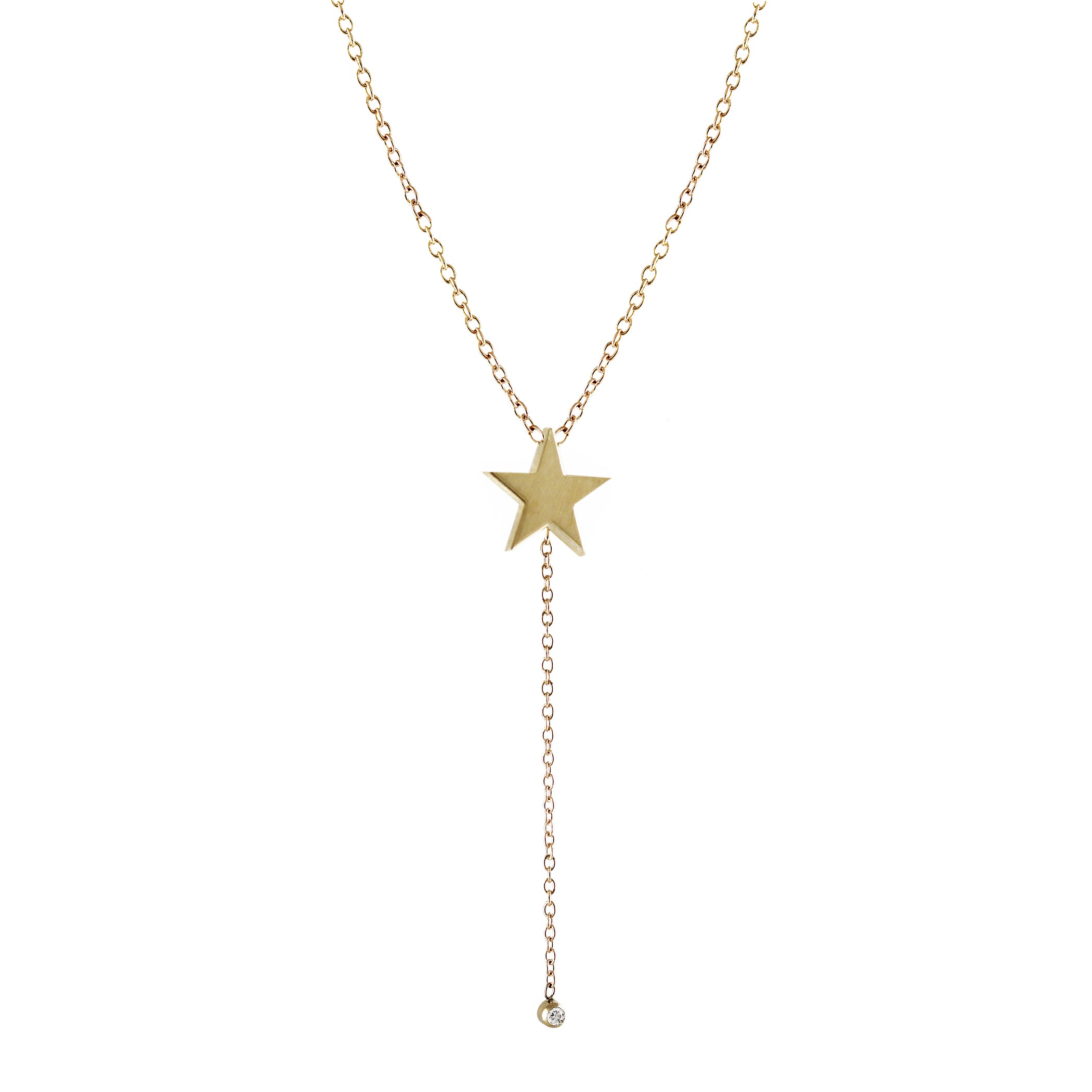 STAR LARIAT WITH DIAMOND END