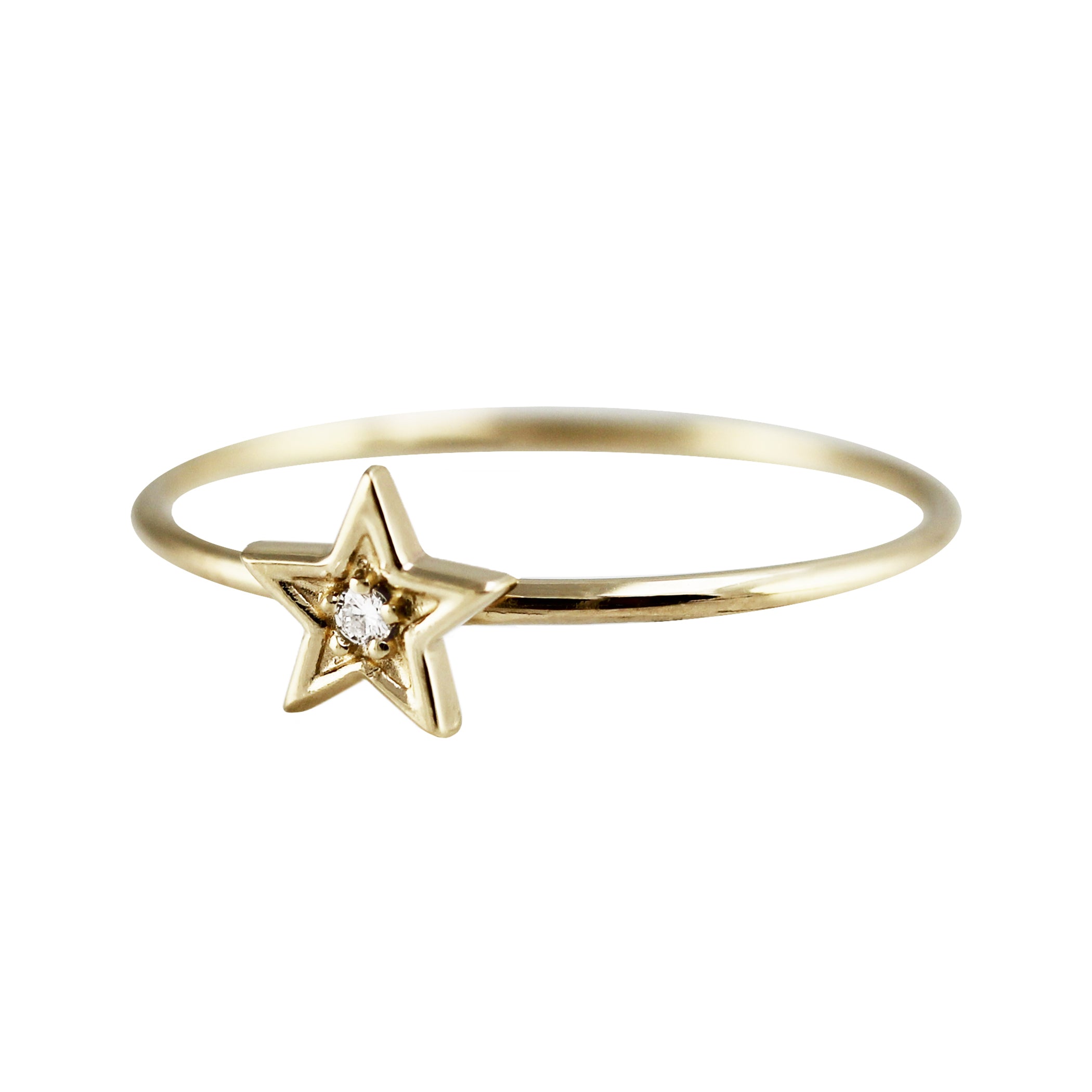 STAR WITH DIAMOND RING