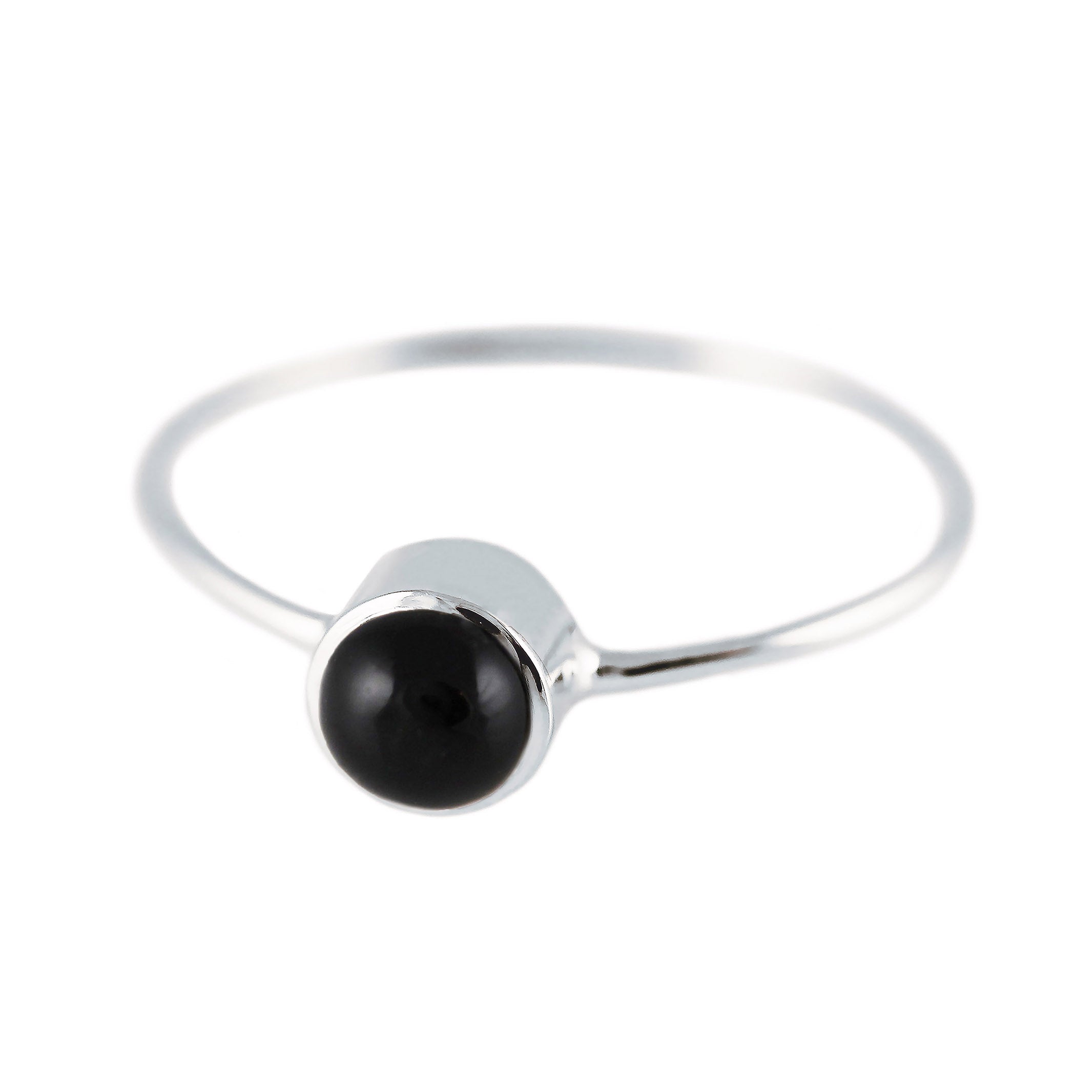 TAMARA ONYX SILVER RING