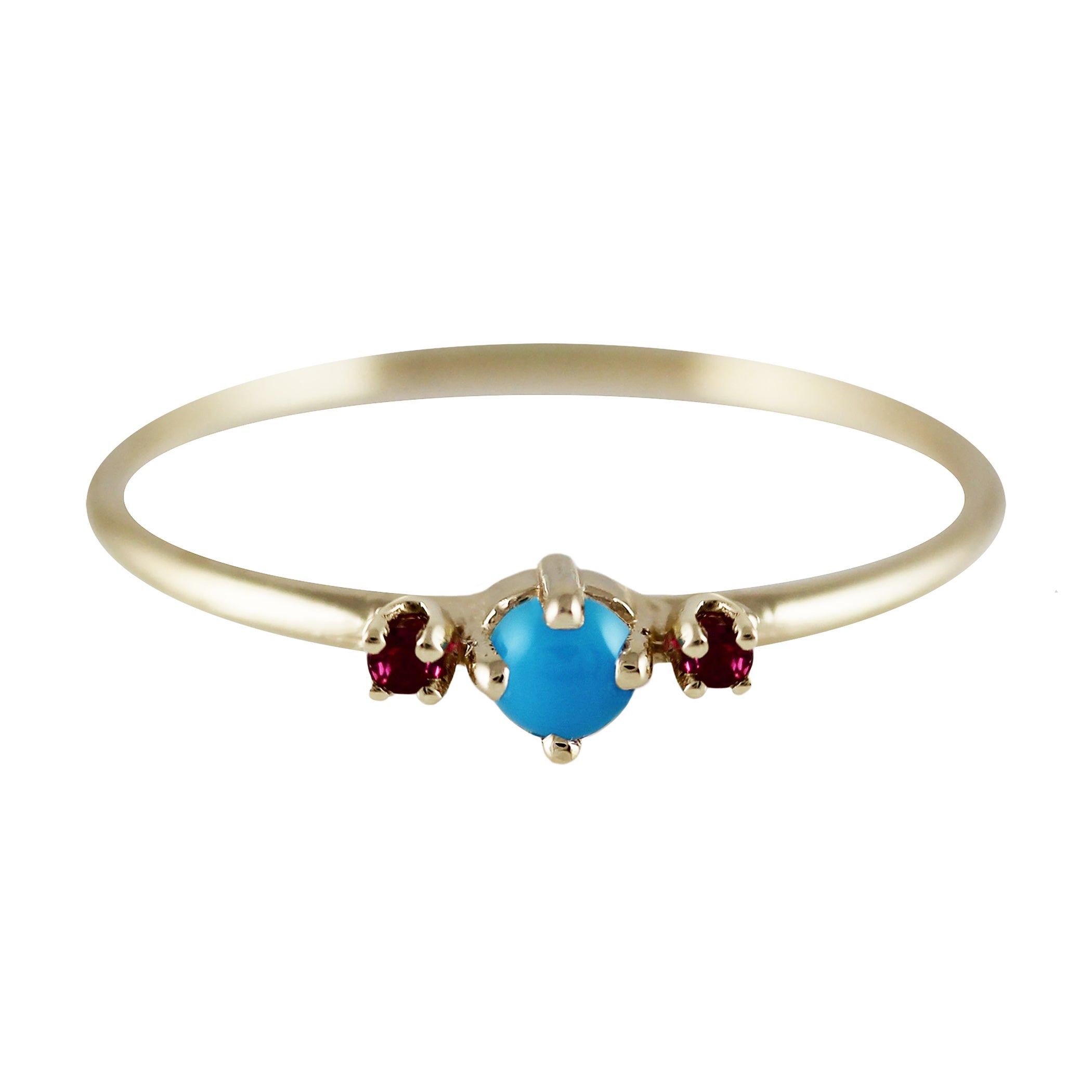 THEA TURQUOISE WITH RUBIES RING