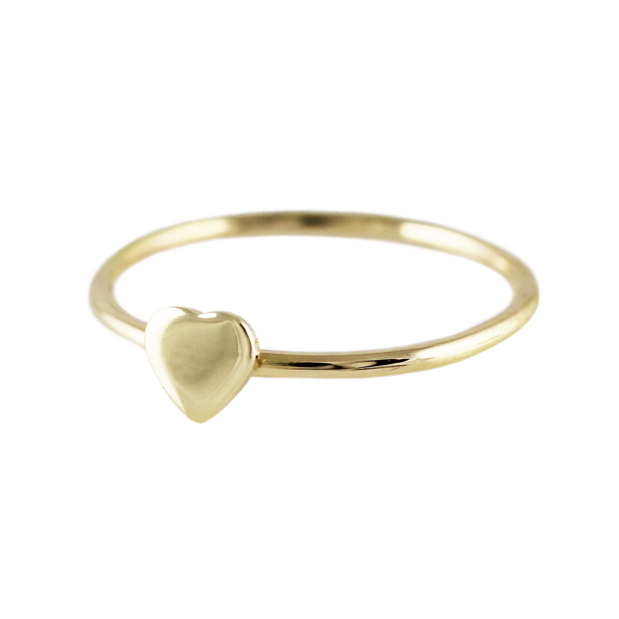 14K TINY HEART RING