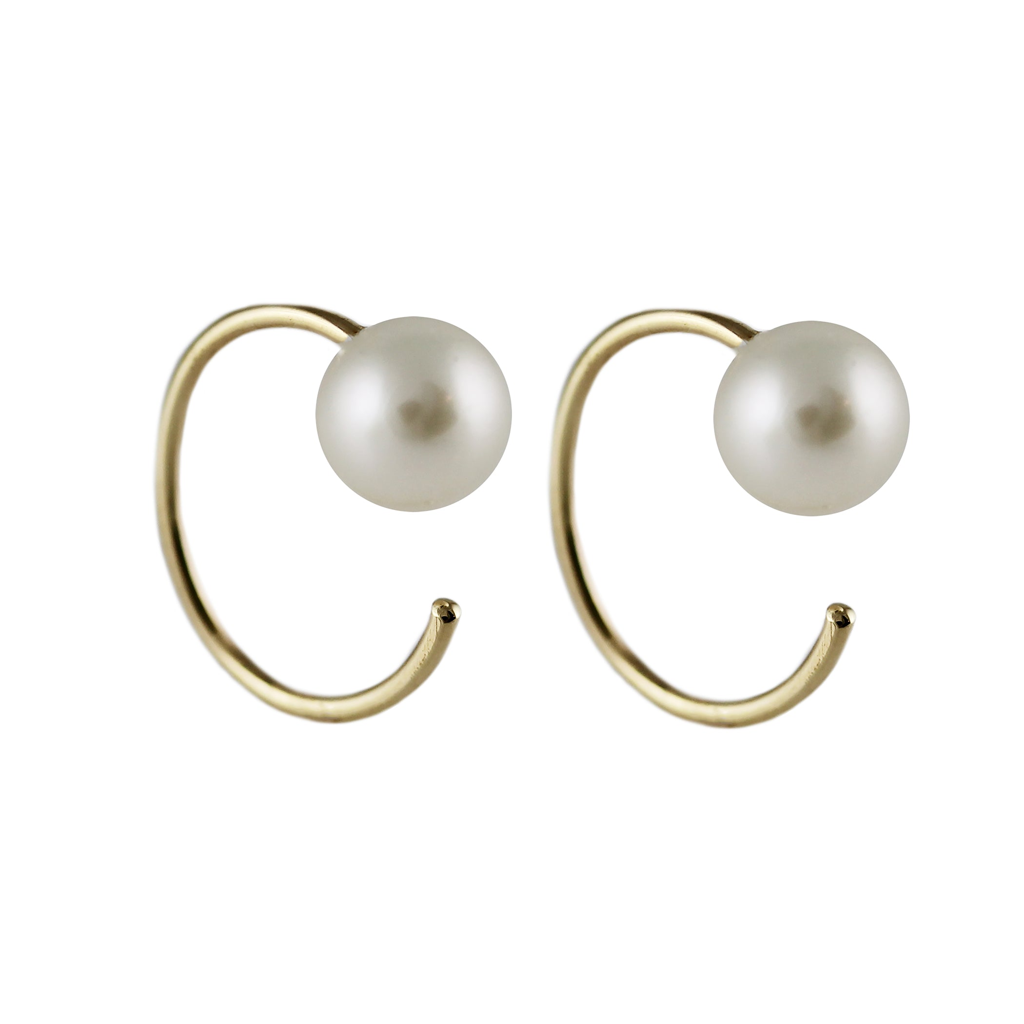 TINY PEARL HOOPS