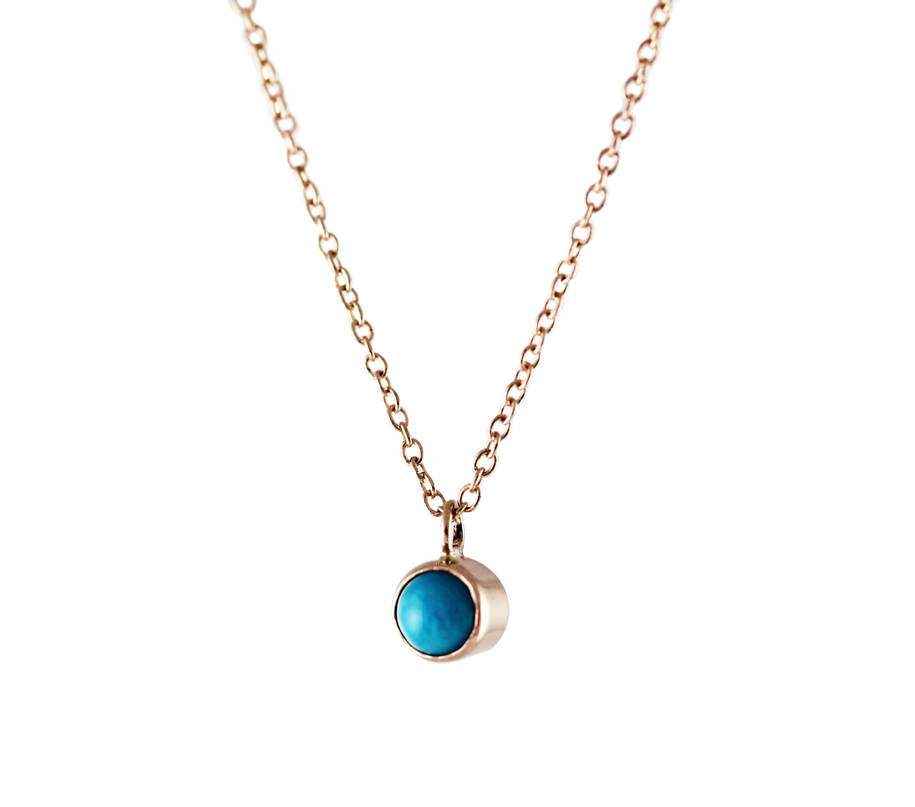 TURQUOISE BEZEL NECKLACE