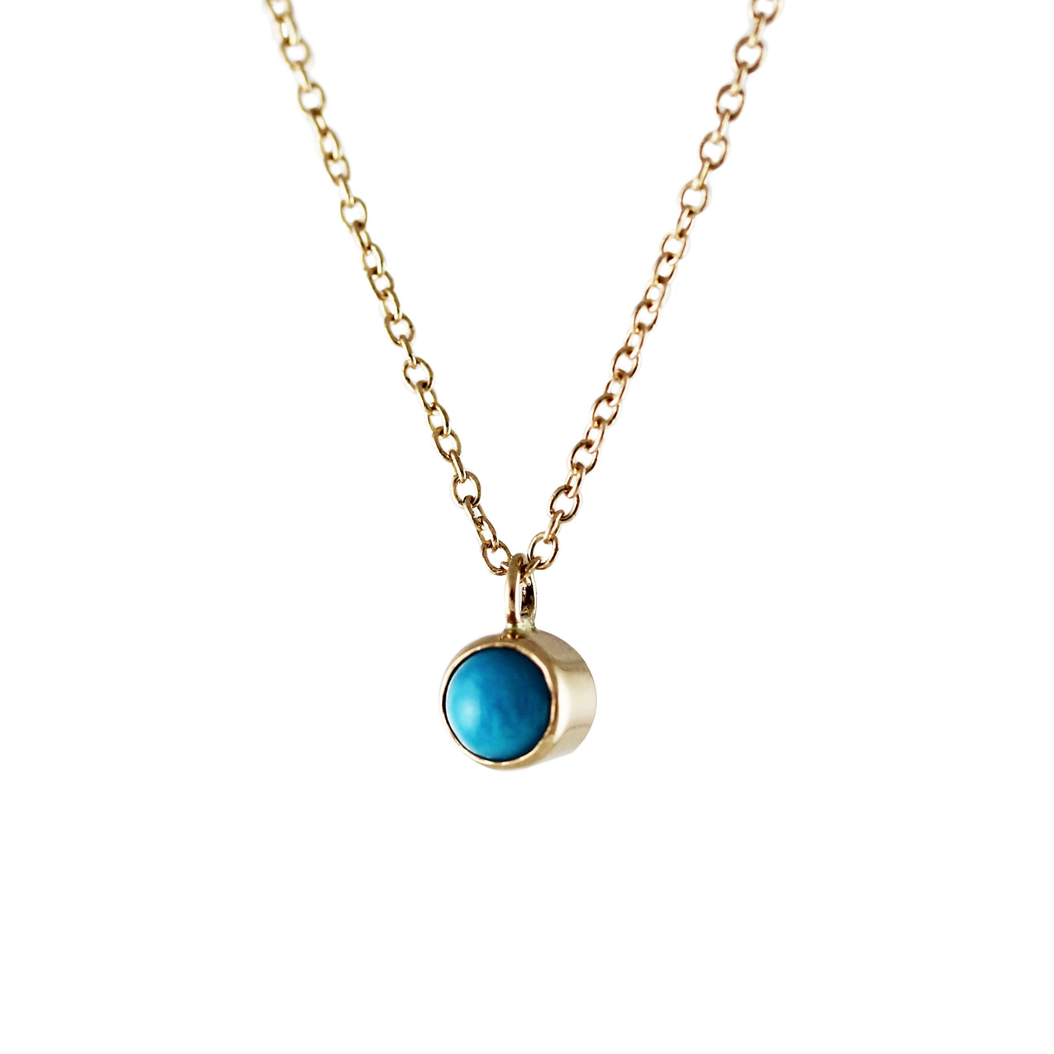 TURQUOISE BEZEL NECKLACE