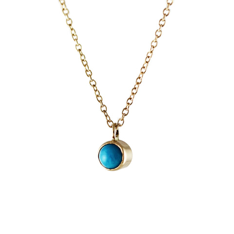 14K DIAMOND PAVE OPEN EVIL EYE WITH TURQUOISE NECKLACE