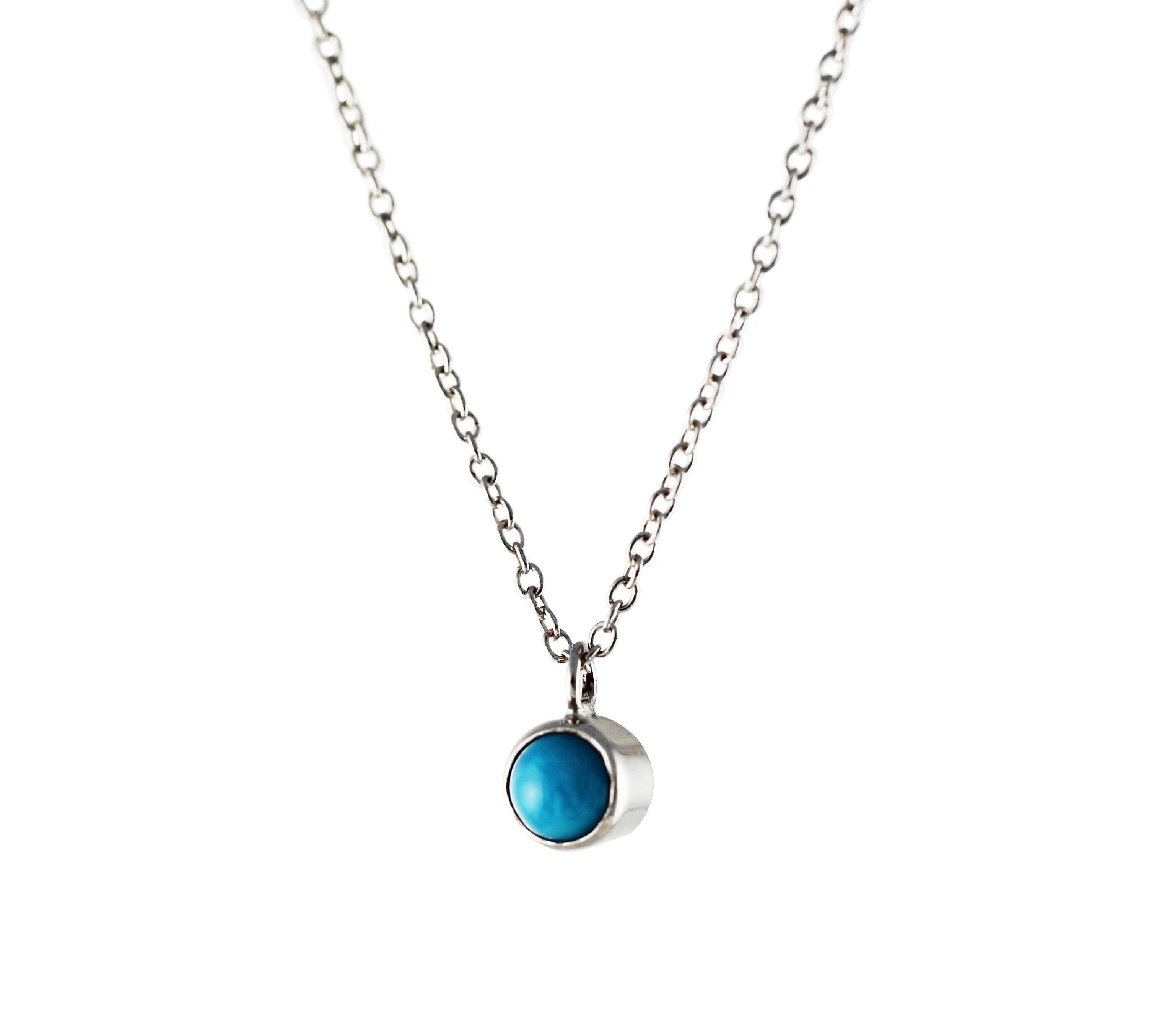 TURQUOISE BEZEL NECKLACE