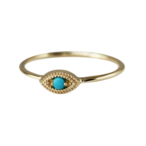 THEA TURQUOISE WITH PEARLS RING