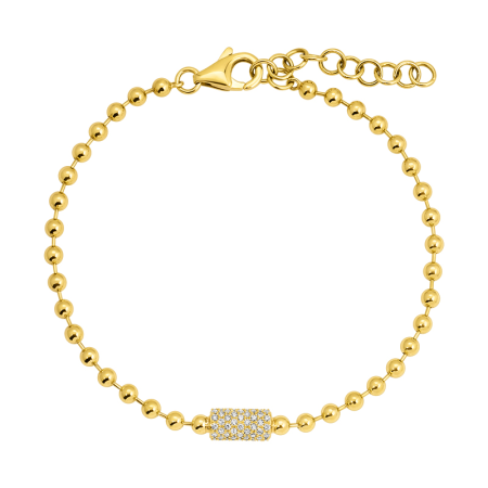 14K DIAMOND LINK BRACELET