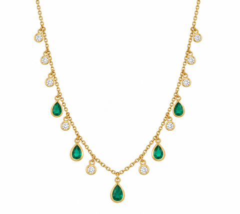 6 DIAMOND PAVE BAR NECKLACE