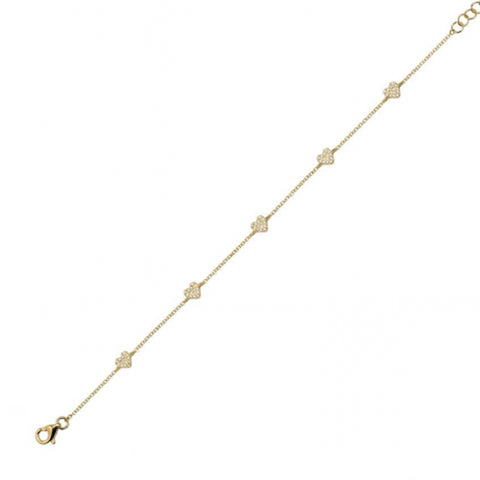 14K DIAMOND CUBAN LINK BRACELET