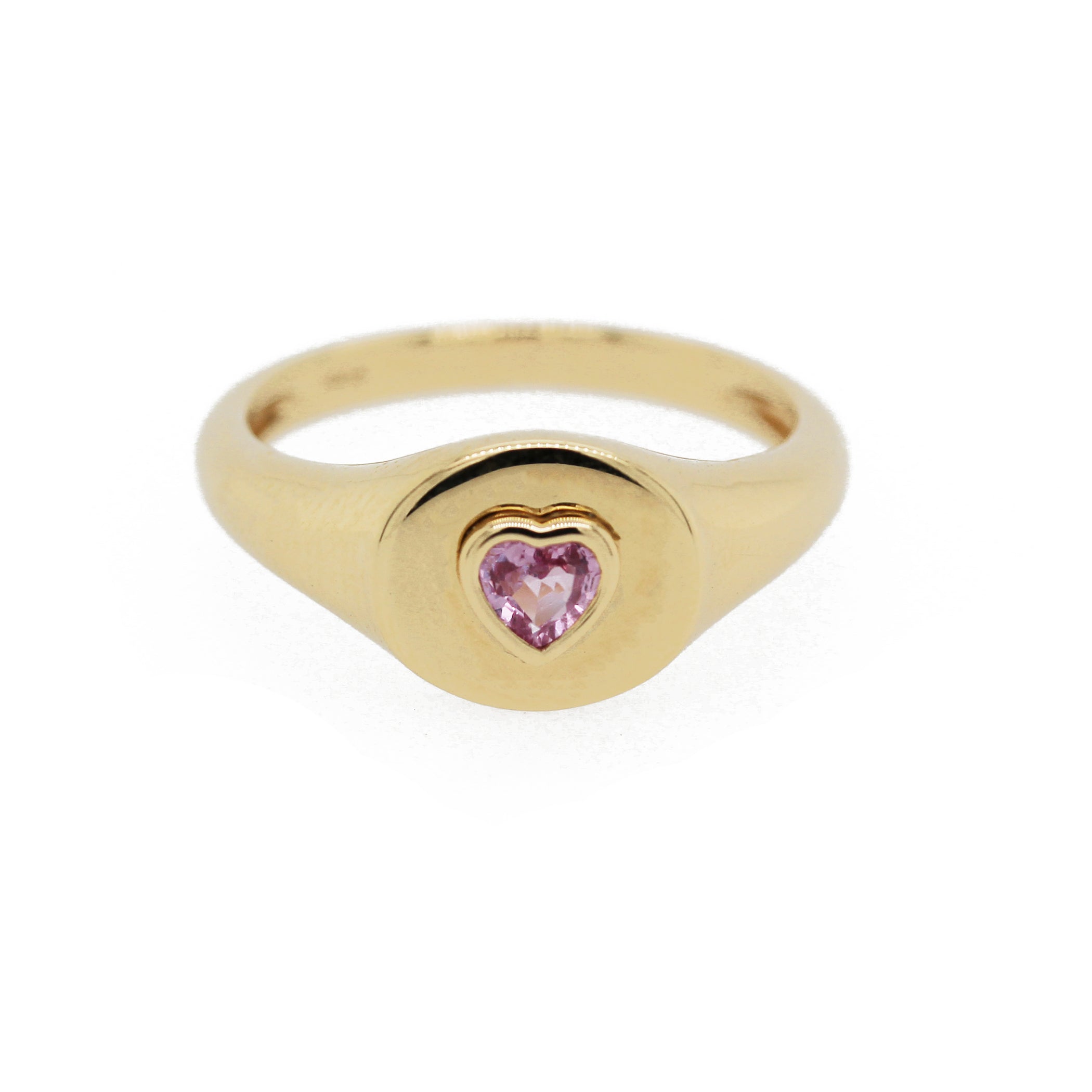 Pink Sapphire Heart Ring