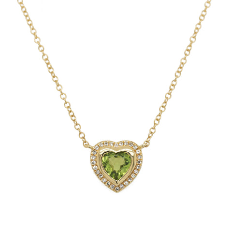 14K SMALL DIAMOND PAVE VERTICAL 'LOVE' NECKLACE