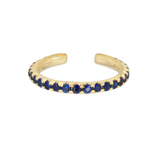 14K ETERNITY PAVE SAPPHIRE EAR CUFF