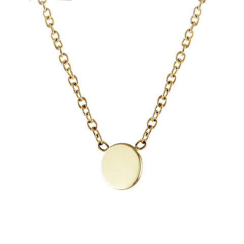 14K MOON AND DIAMOND NECKLACE