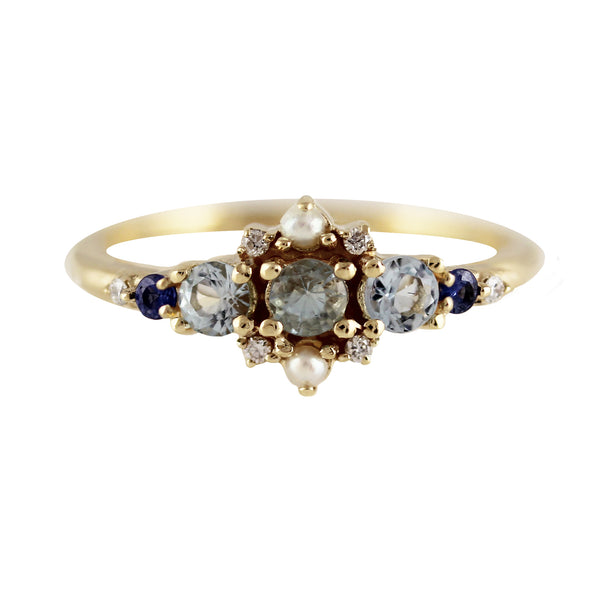 14K HOLY AQUAMARINE RING