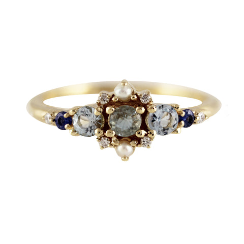 THEA SAPPHIRE WITH WHITE DIAMONDS RING
