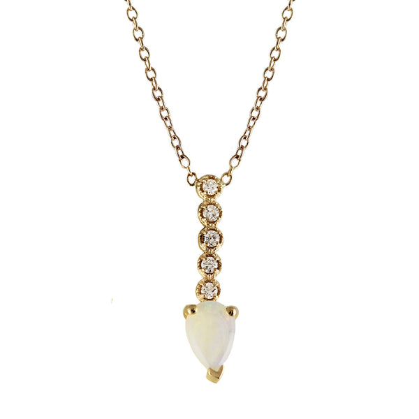 14K OPAL PENDULUM NECKLACE