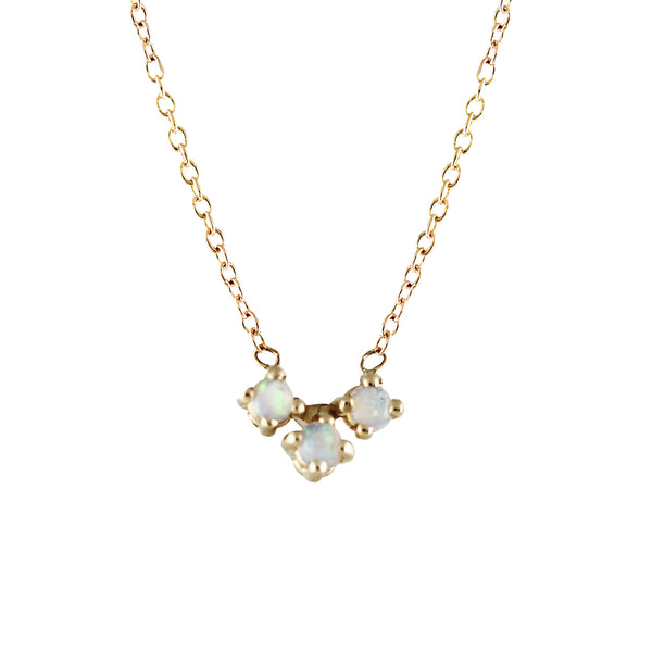 14K OPAL TRIO NECKLACE