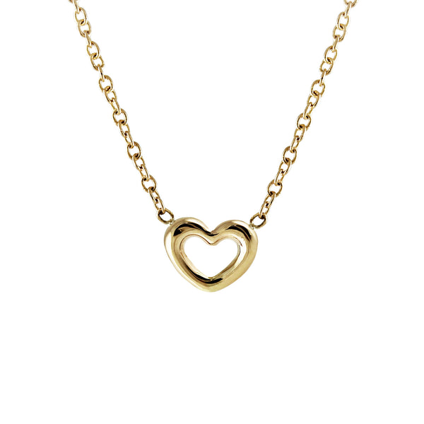 14K TINY OPEN HEART NECKLACE
