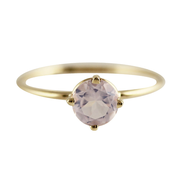 14K SOLITAIRE LAVENDER QUARTZ RING