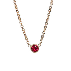 3 MM RUBY NECKLACE