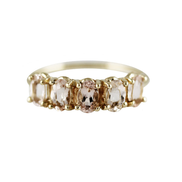 5 OVAL MORGANITE RING