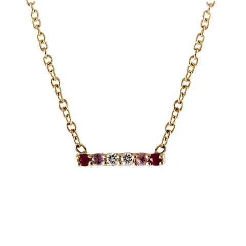 14K PINK SAPPHIRE NECKLACE