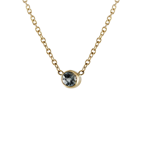 14K AQUAMARINE NECKLACE
